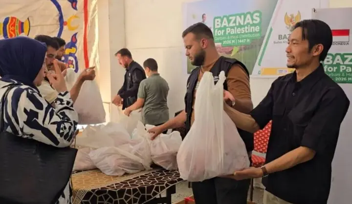 Baznas Salurkan Sedekah Kurban Indonesia untuk 6.700 Pengungsi Palestina di Suriah