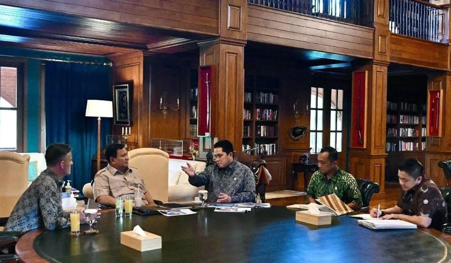 Prabowo Meminta Erick Thohir Mencari Cara agar Indonesia Lolos ke Piala Dunia saat Peluncuran Program B50