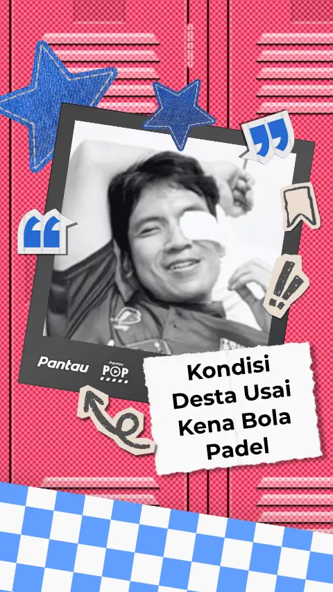 KONDISI DESTA USAI KENA BOLA PADEL