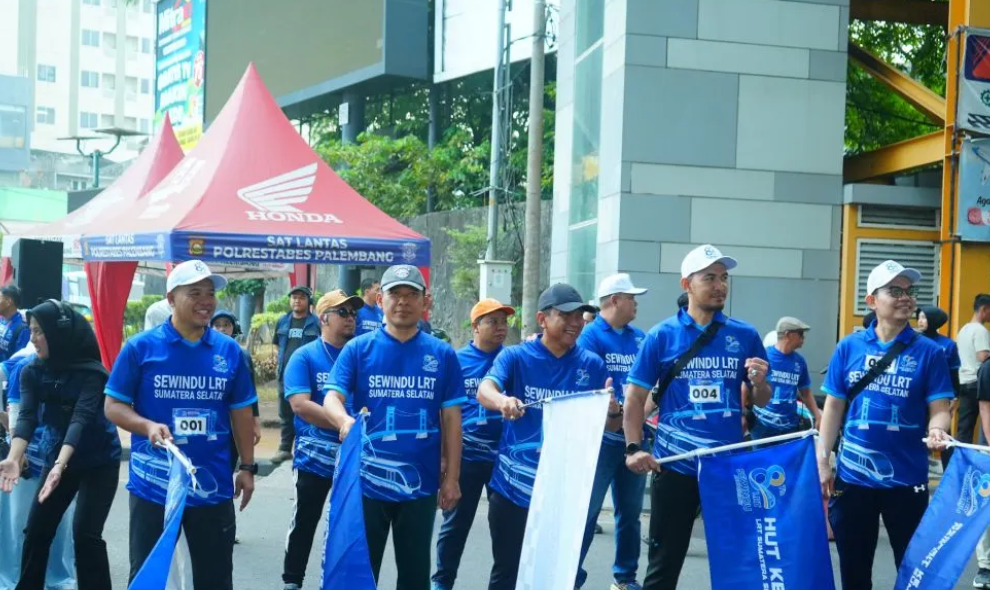LRT Sumsel Mengampanyekan Penggunaan Transportasi Publik Melalui Kegiatan Car Free Day