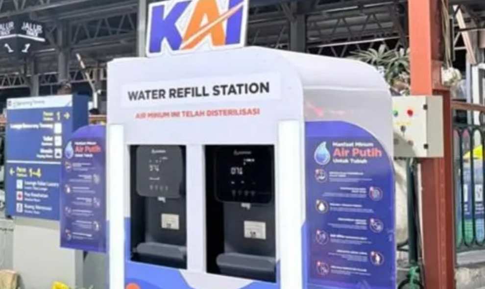 KAI Sediakan 124 Water Station di 58 Stasiun untuk Kurangi Penggunaan Botol Plastik Sekali Pakai