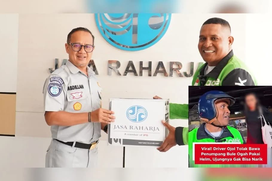 Jasa Raharja Apresiasi Pengemudi Ojol di Bali yang Batalkan Perjalanan karena Penumpang WNA Menolak Memakai Helm