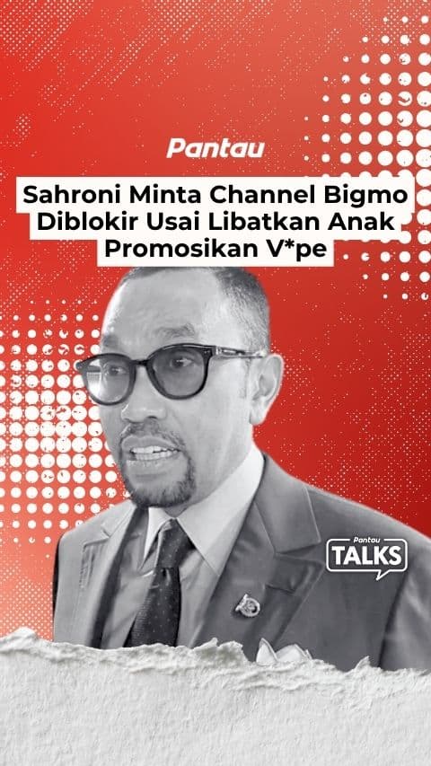 SAHRONI MINTA CHANNEL BIGMO DIBLOKIR USAI LIBATKAN ANAK PROMOSIKAN VAPE