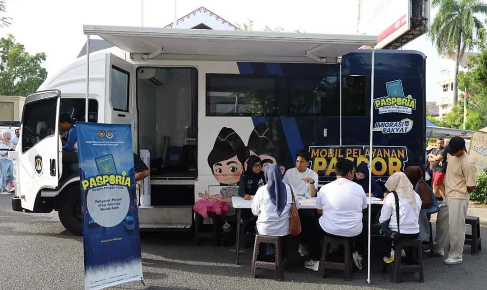Imigrasi Banda Aceh Hadirkan Pasporia, Warga Bisa Mengurus Paspor saat CFD