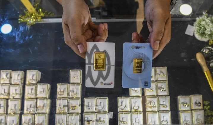 Harga Emas di Pegadaian Bergerak Turun, Galeri24 Dibanderol Rp2,587 Juta per Gram