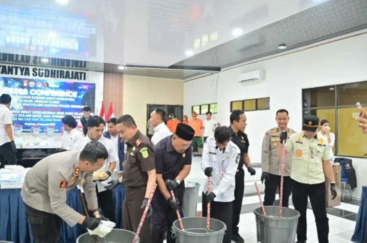 Polres Bengkalis Musnahkan Narkotika Senilai Rp80 Miliar, Hampir 280 Ribu Jiwa Diperkirakan Terselamatkan