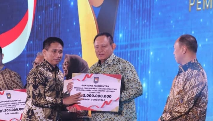 Pemprov Gorontalo Raih Peringkat Pertama Layanan Kesehatan Regional Sulawesi