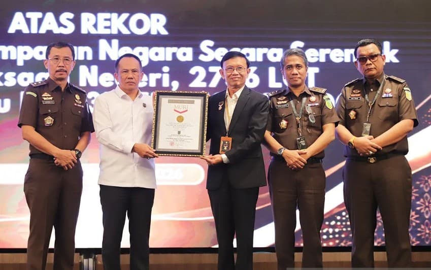 BPA Kejaksaan RI Raih Rekor MURI usai Lelang Serentak Raup PNBP Rp137,7 Miliar