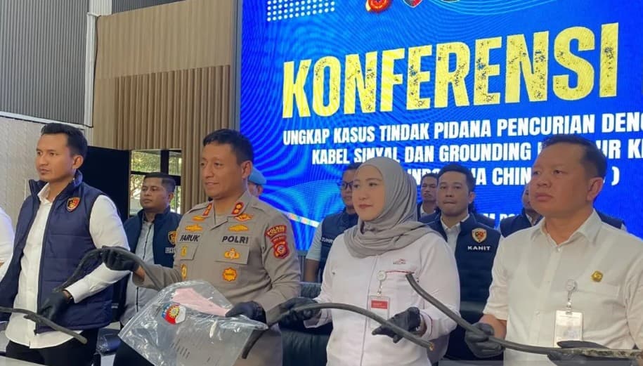 Polisi Tangkap Enam Tersangka Pencurian Kabel Whoosh, Perjalanan Kereta Sempat Terganggu