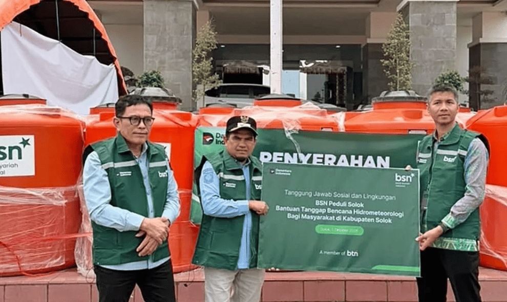 Bank BSN Salurkan Bantuan untuk Korban Banjir Bandang di Solok guna Percepat Pemulihan