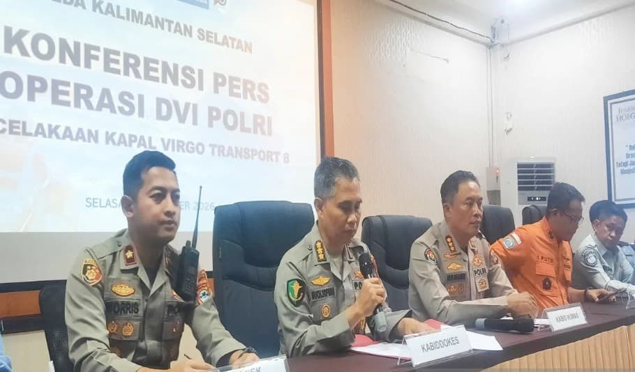 Tim DVI Polda Kalsel Identifikasi Enam Korban Kapal Virgo Transport 8, Total 69 Jenazah Terungkap Identitasnya