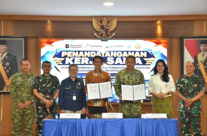 Pertamina NRE Gandeng TNI AL dan Lumitech Kaji Pengembangan PLTS di Sejumlah Pangkalan Kodaeral III