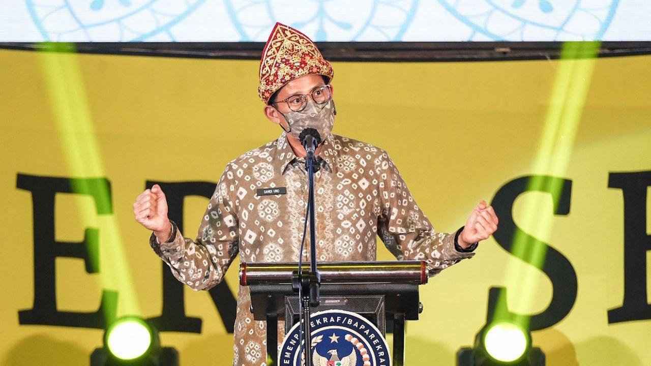 Buka Festival Sriwijaya XXIX, Sandiaga Uno Harapkan Pariwisata dan Ekonomi Kreatif Sumsel Segera Bangkit