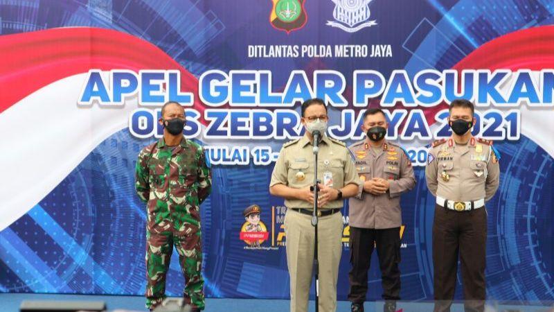 Anies: Operasi Zebra Jaya Babak Baru Disiplin Lalu Lintas dan Prokes