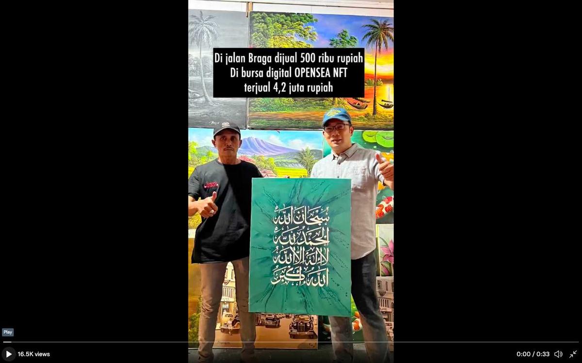 Ridwan Kamil Jual Lukisan NFT Laku 4,2jt