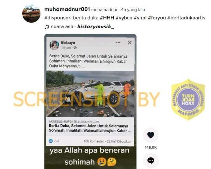 Soimah Meninggal Dunia, Cek Faktanya
