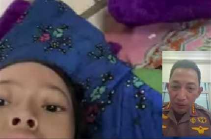 Kapolri Jenguk dan Doakan Sinta, Bocah Penderita Tumor Tulang Kaki