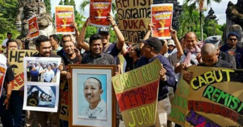 Tolak Remisi Pembunuhan Wartawan, Ratusan Jurnalis Datangi KemenkumHAM Bali
