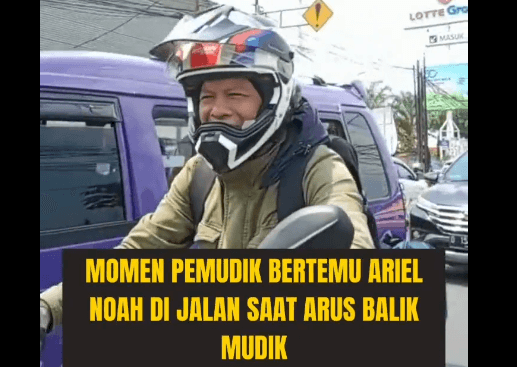 Kala Warga Ketemu Ariel Noah di Jalan Saat Mudik Naik Motor